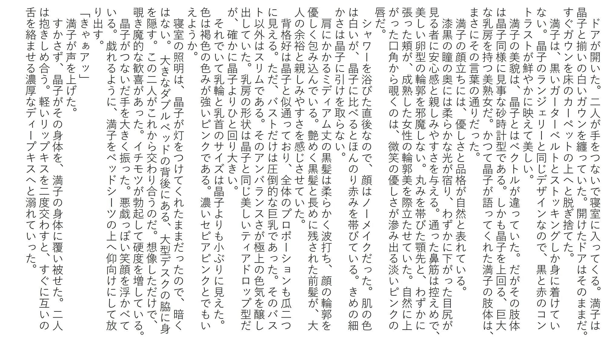 蜜愛液に濡れる四人の巨乳美女 二章 晶子と満子 サンプル 5