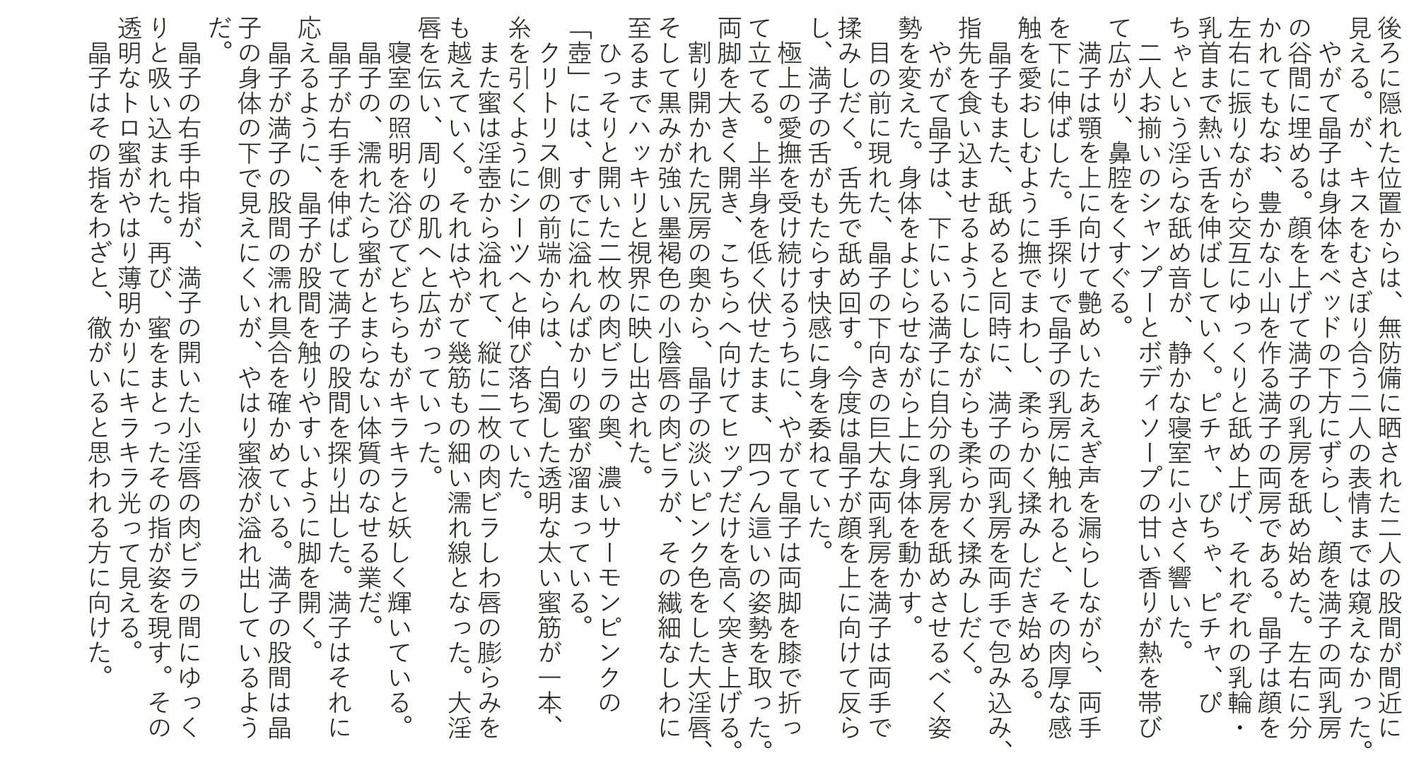 蜜愛液に濡れる四人の巨乳美女 二章 晶子と満子 サンプル 6