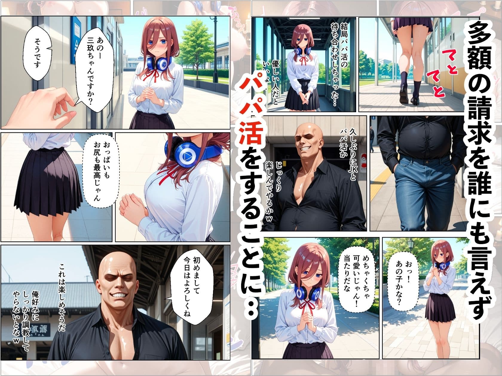 三玖寝取り調教〜パパ活がきっかけでメス堕ち〜 サンプル 3