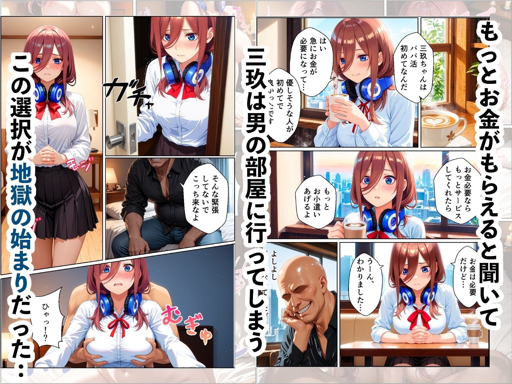 三玖寝取り調教〜パパ活がきっかけでメス堕ち〜 サンプル 4