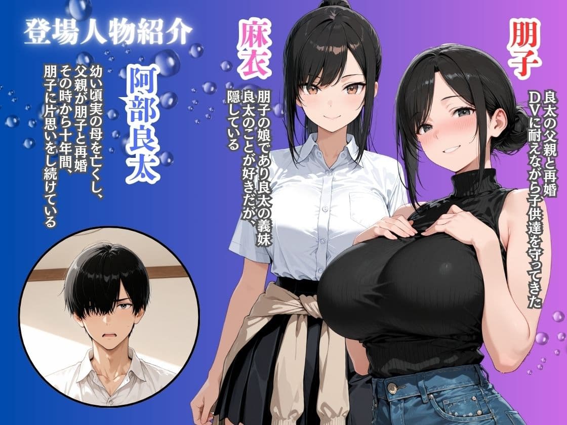 義妹の誘惑生ハメセックスを振り切り義母の処女アナルに中出しする サンプル 1
