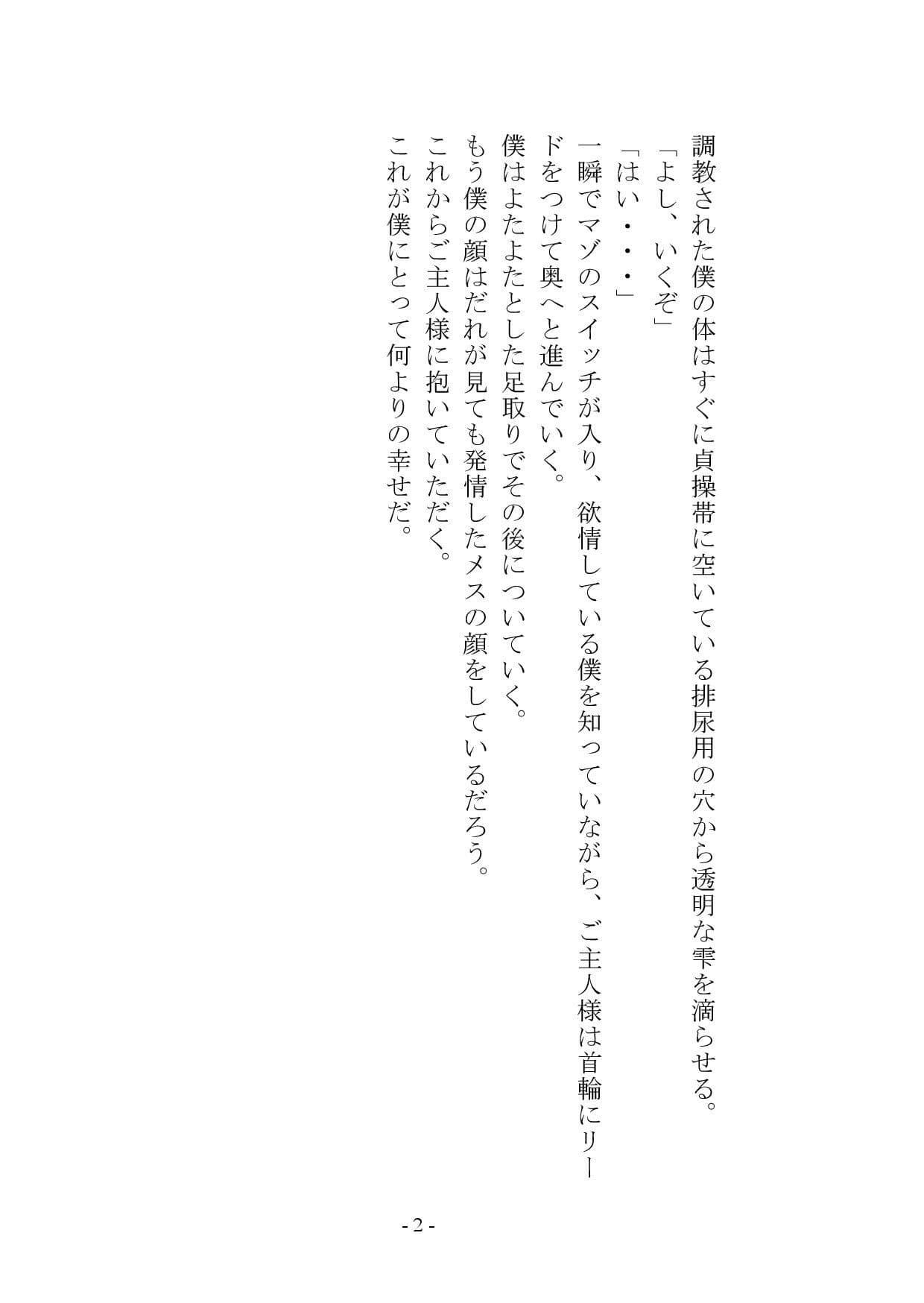 【小説＋おまけイラスト7枚】僕はマゾメス奴●I サンプル 3
