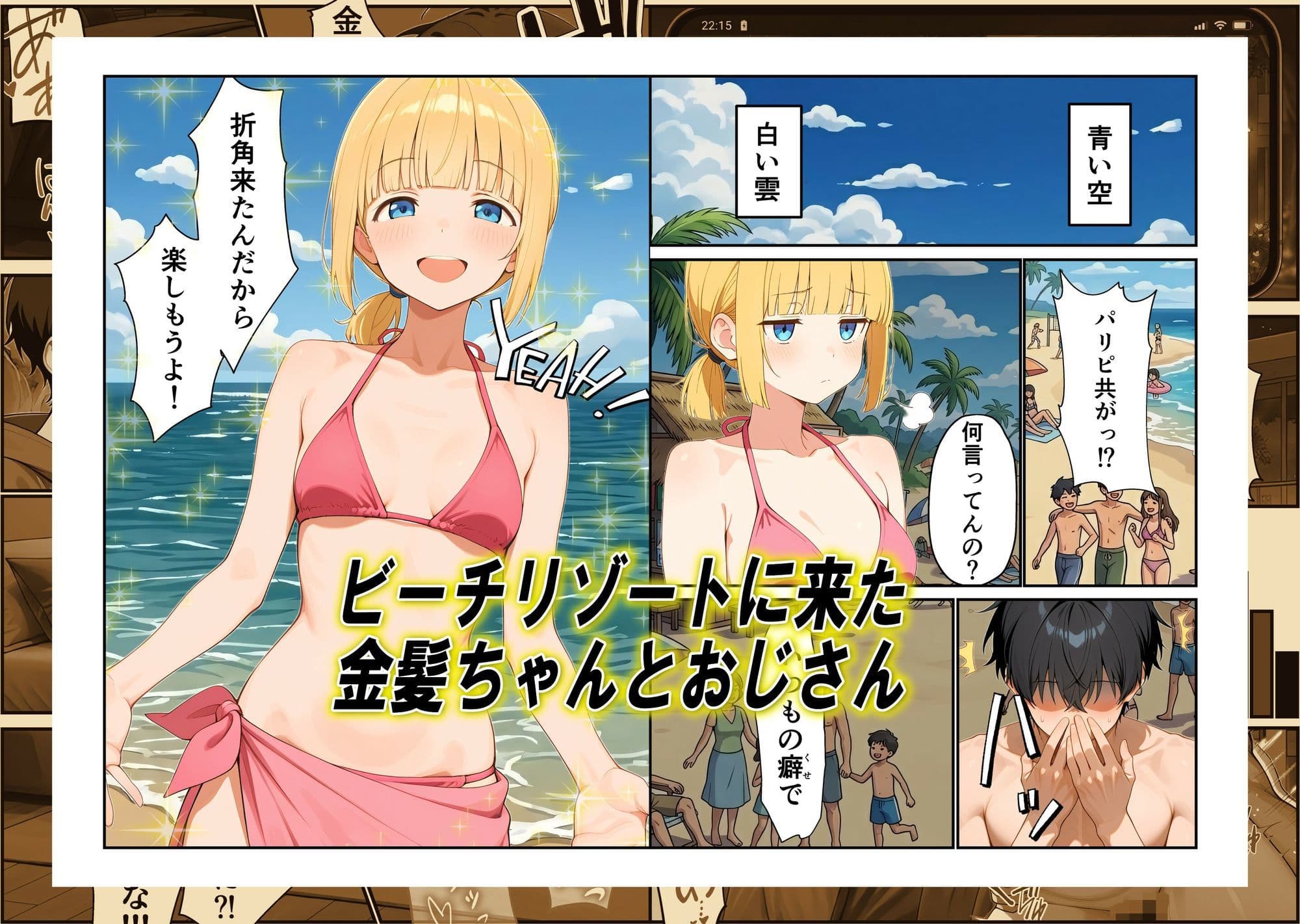 ビーチリゾートde金髪ちゃんといちゃいちゃする話 サンプル 1