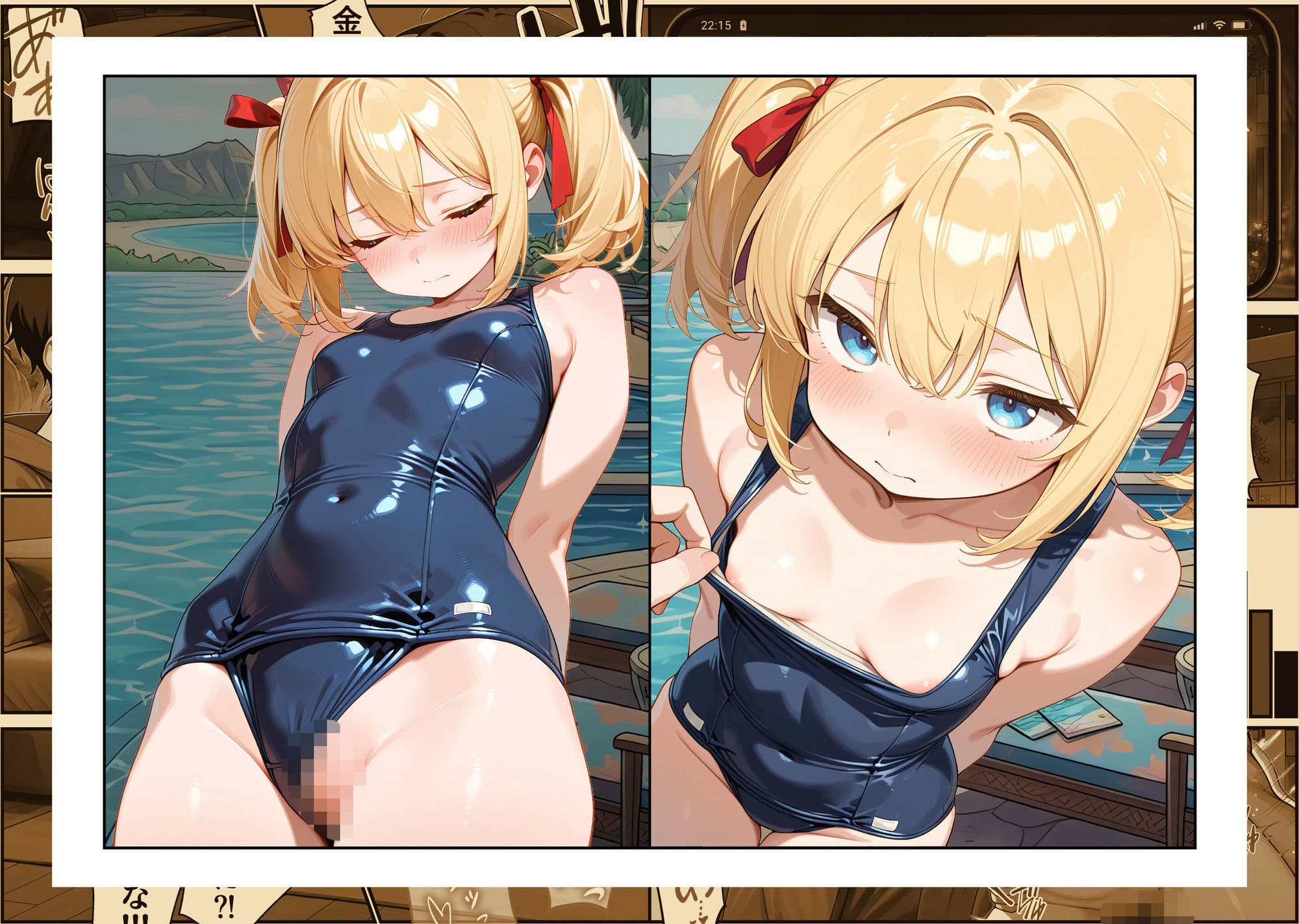 ビーチリゾートde金髪ちゃんといちゃいちゃする話 サンプル 9