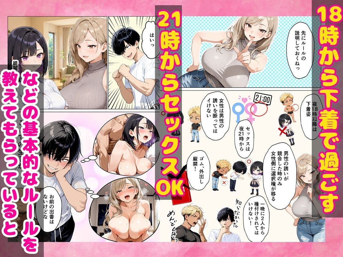 ギャルハーレム 毎晩21時から中出しセックスが始まるシェアハウスで種付けしまくった サンプル 2