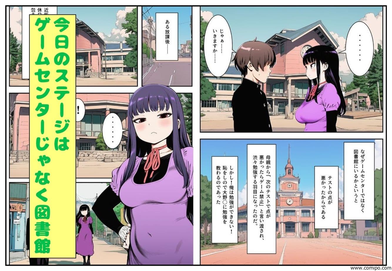 図書館で勉強？のあと大野さんを、家に招くことになった件 サンプル 1