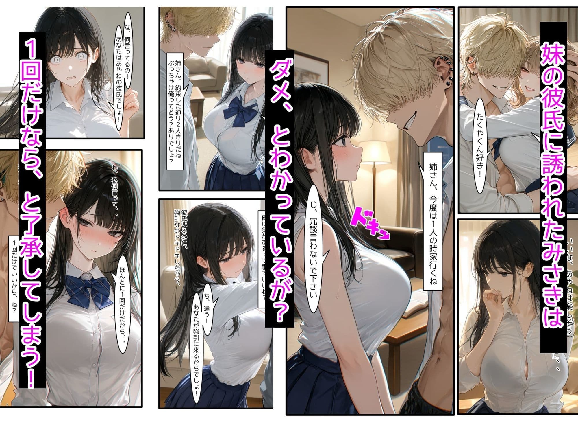妹の彼氏にNTRされた爆乳J●の姉〜制服のまま絶倫巨根で子宮を突かれ孕ませイキ狂った記録〜 サンプル 2