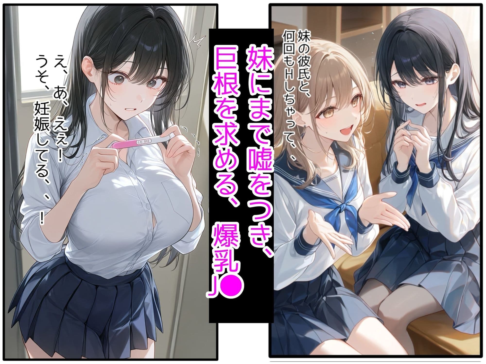 妹の彼氏にNTRされた爆乳J●の姉〜制服のまま絶倫巨根で子宮を突かれ孕ませイキ狂った記録〜 サンプル 9
