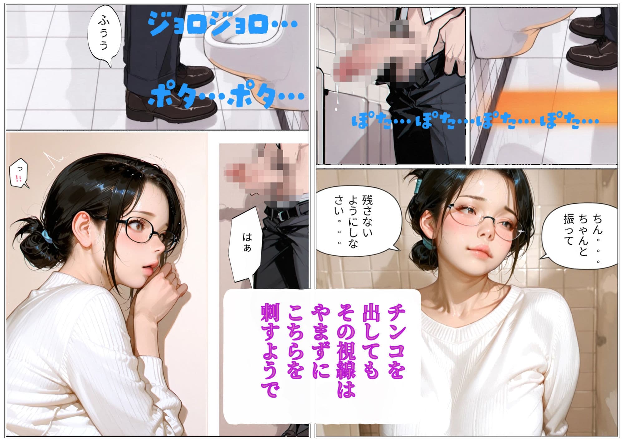 放課後の男子トイレで地味なくたびれたおばさん教師にチンチンを見られ握られ●すことになった話 サンプル 3