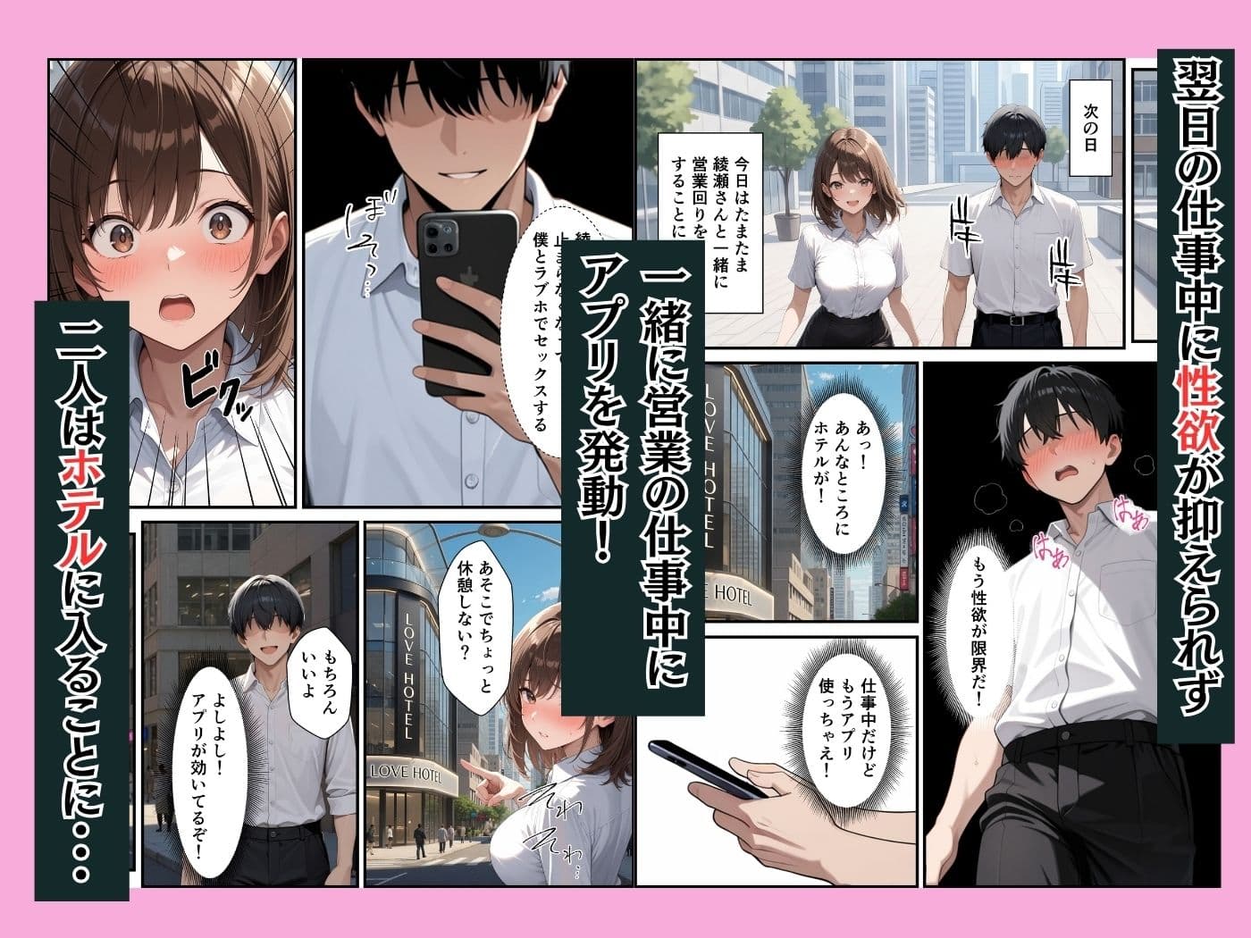 願いが叶うアプリで童貞陰キャの僕が同期の巨乳OLとイチャラブセックスできた話 サンプル 8