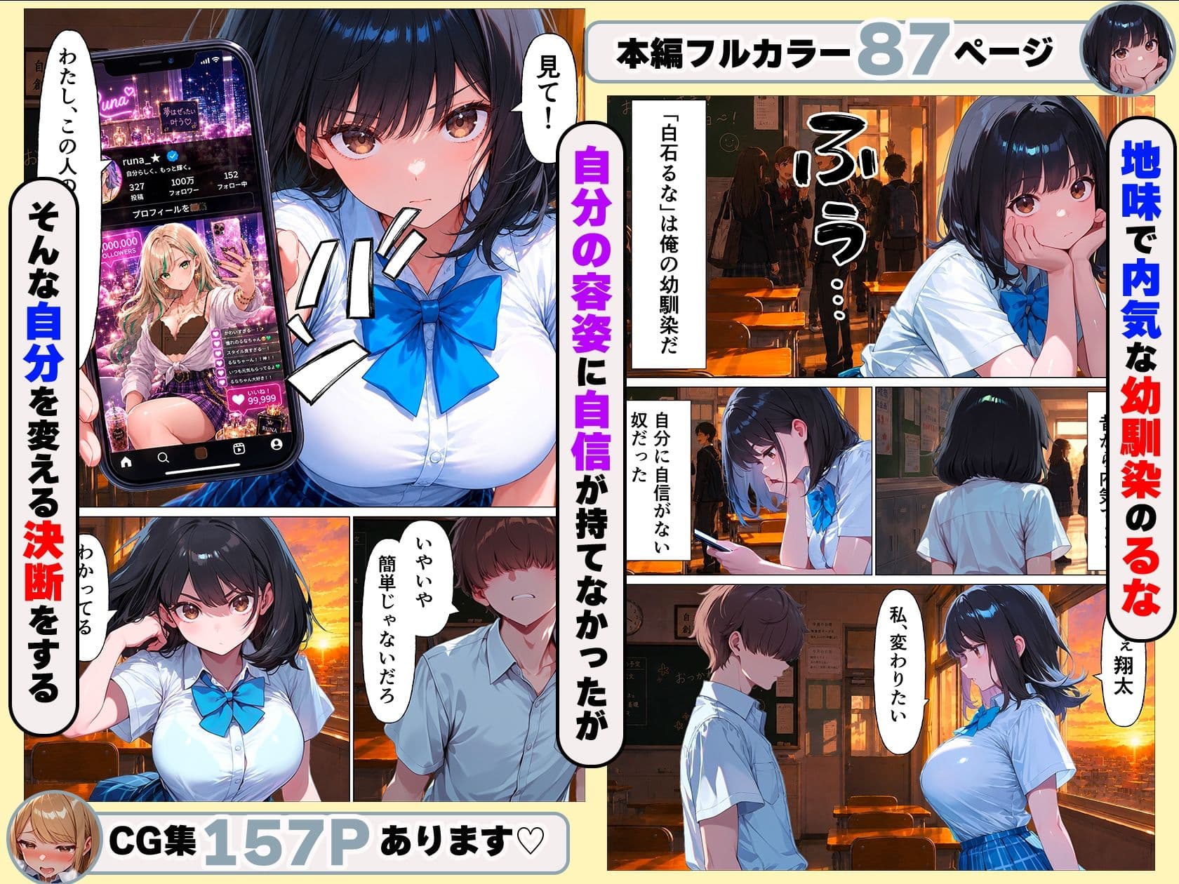 元地味だった幼馴染ギャルが人気インフルエンサーになっても俺とイチャラブセックスする話 サンプル 2