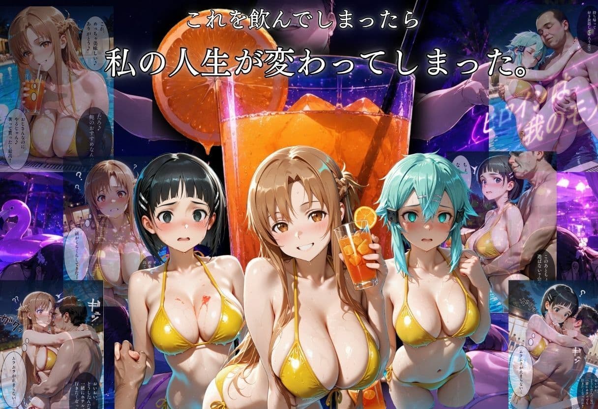 ナイトプールでナンパ堕ち〜黄ビキニ美女が太った男に媚●入りオレンジジュースで種付けされるまで〜VOL3 サンプル 3