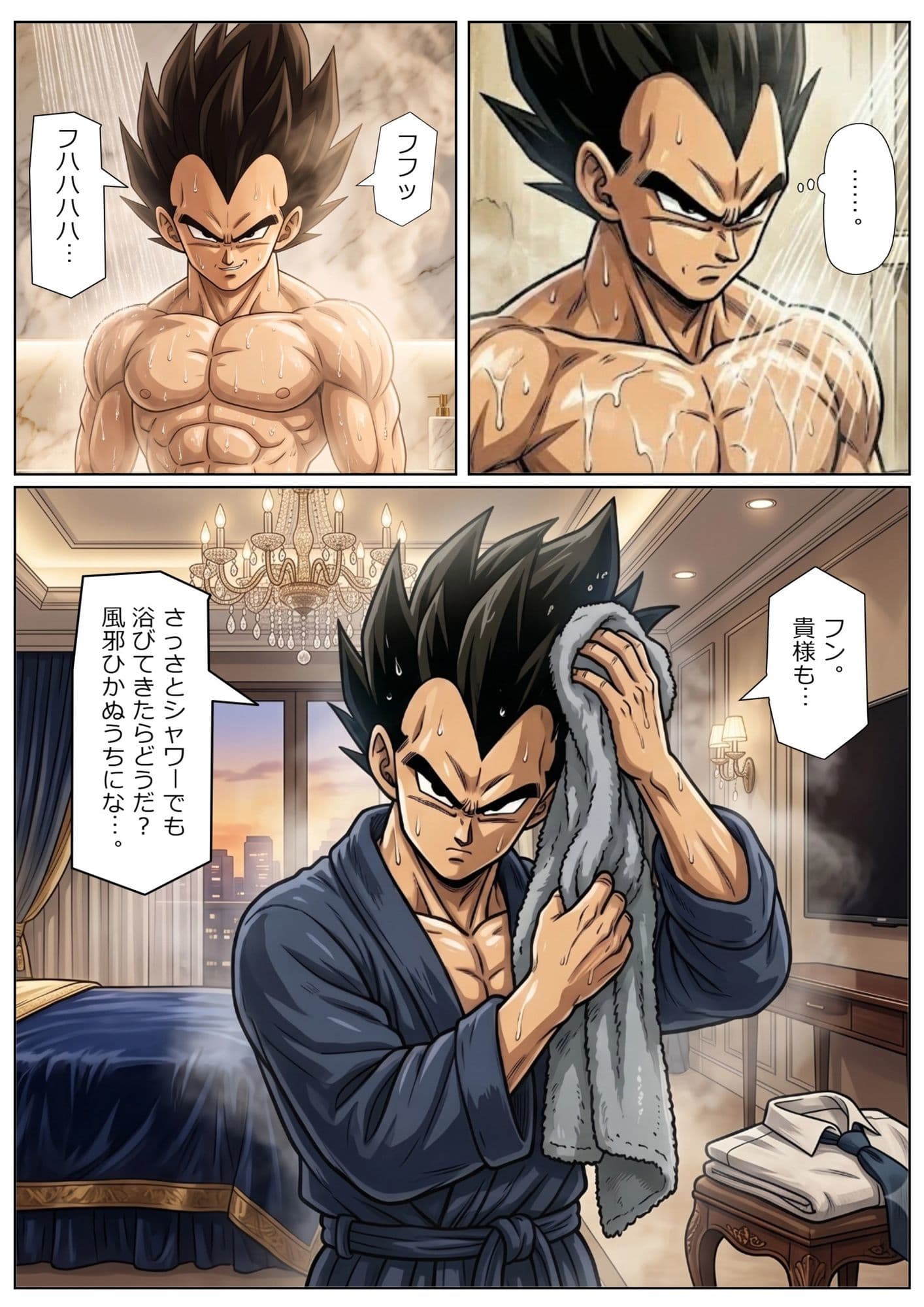 52枚【18号 ×ベジータ】大嫌いな上司に シャワー中に犯●れ、立ちバック、 おっぱいワイパー、掃除フェラの無限ループ 1 サンプル 8