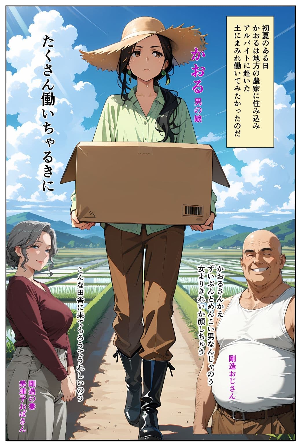 男の娘かおるの赤ふんどしで田舎の変態夫婦に緊縛されるの巻 サンプル 1