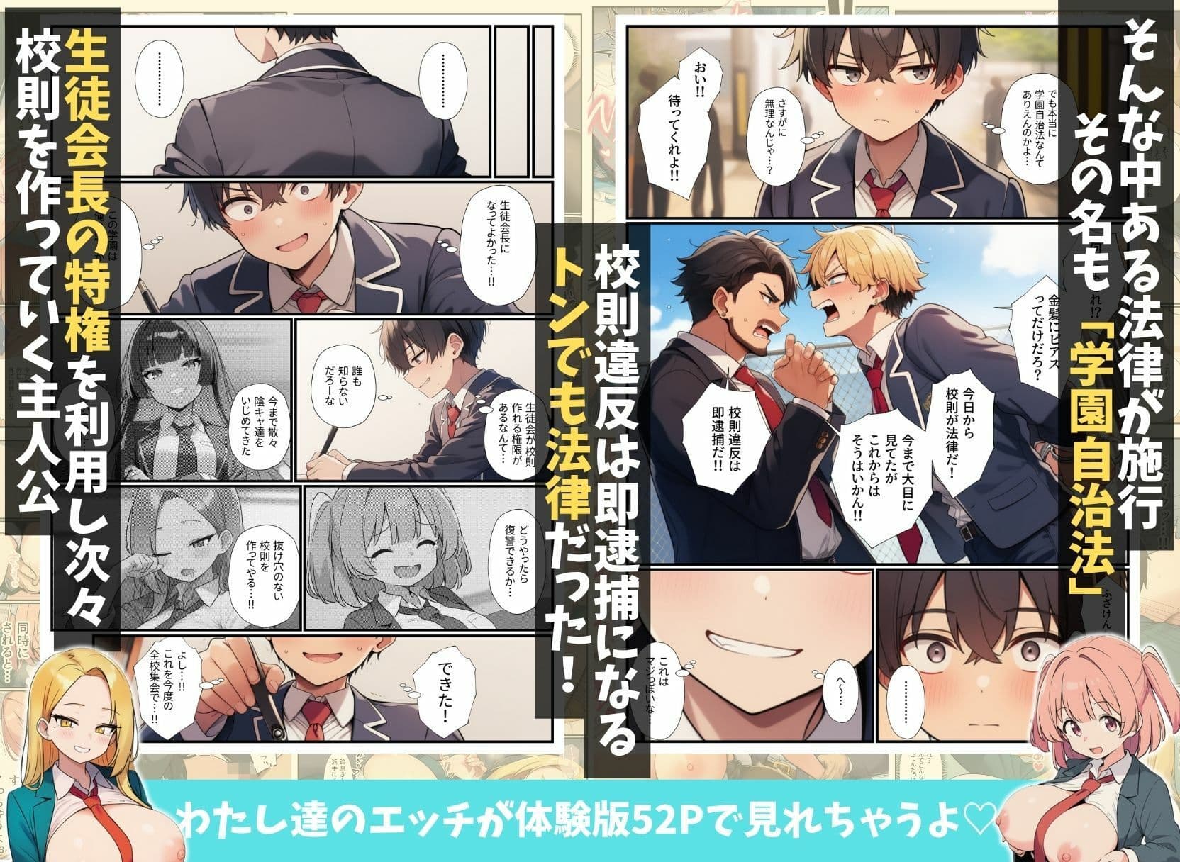 〜名ばかり生徒会長の逆襲〜陰キャの俺をいじめてきた一軍ギャル達を絶対服従させ学園ハーレムを築くまで サンプル 2