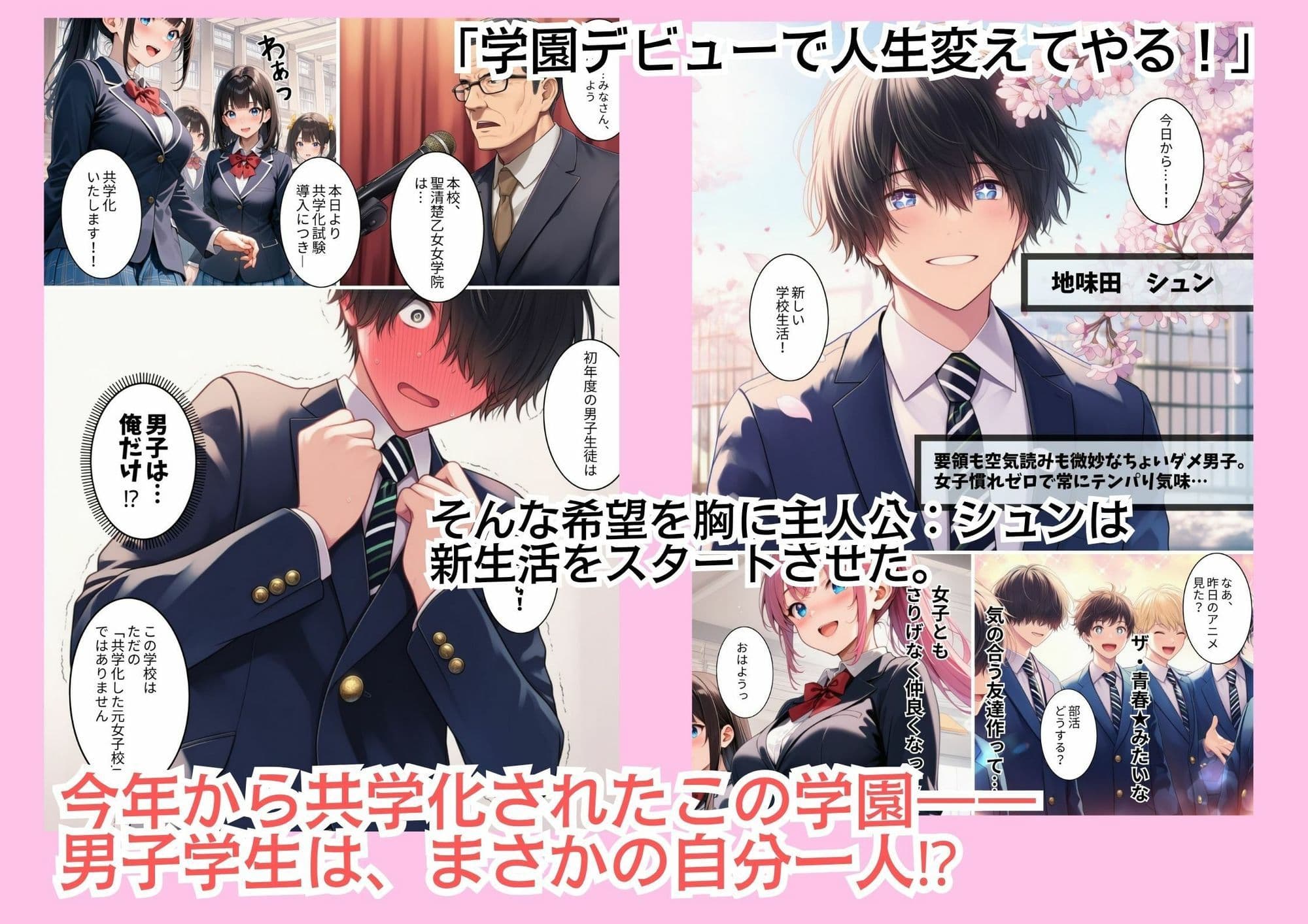俺だけ男子の種付け共学デビュー！〜ギャルとお嬢様は処女のくせにめちゃくちゃエロかった〜 サンプル 2