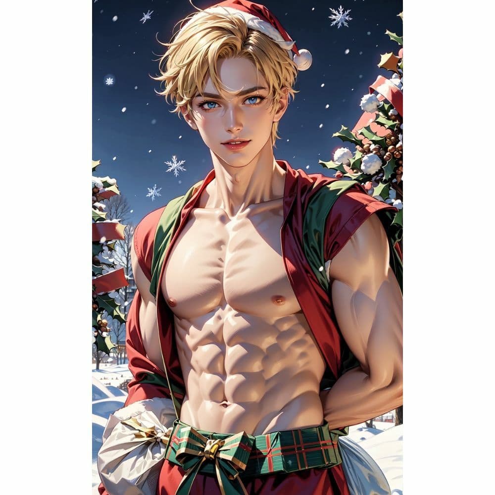 筋肉:セクシーなサンタクロース サンプル 3