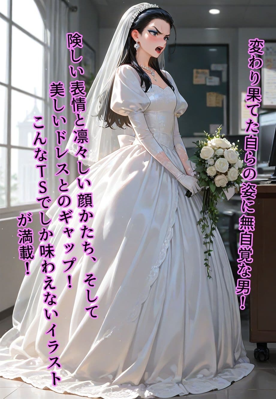 100円画集 バージン・オフィス 〜職場の男たちが、全員ウェディングドレスの処女になった日〜 サンプル 3