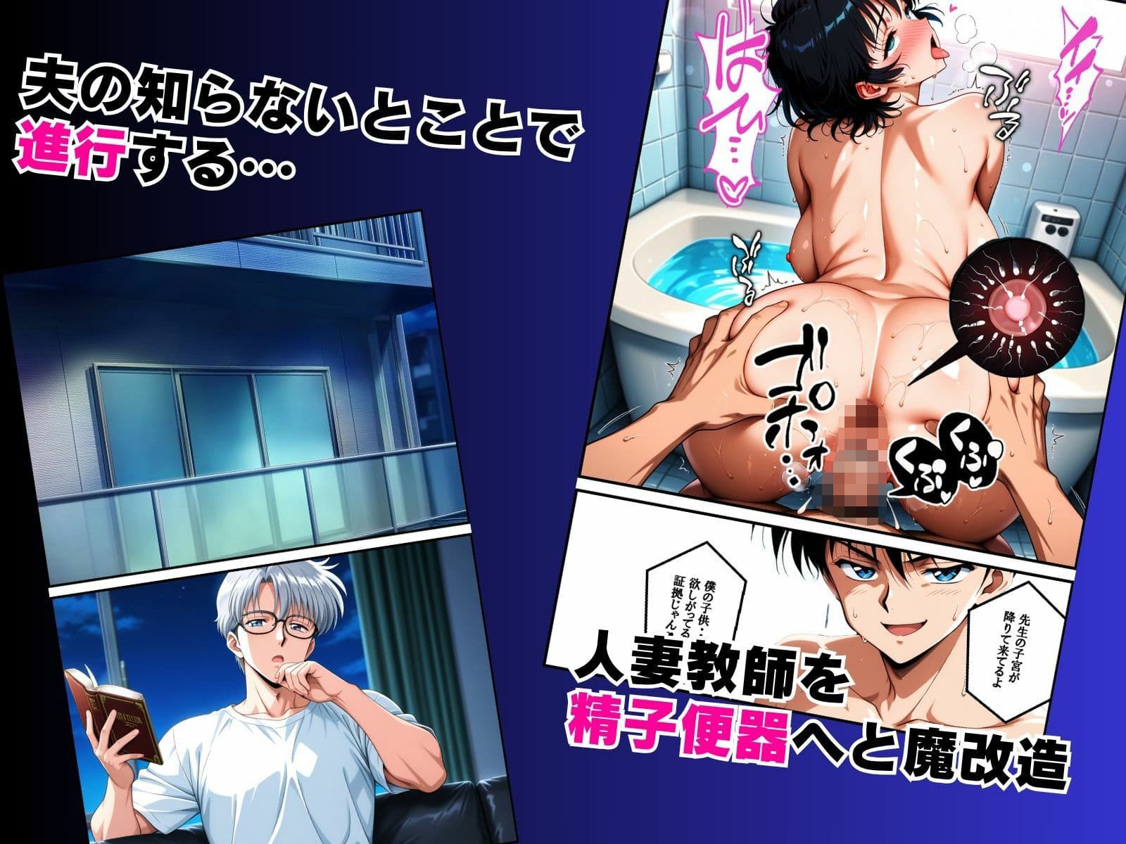 転校生は…人妻教師ハンター【後編】 〜旦那を忘れ生徒に跨り中だし懇願孕ませ系調教〜 サンプル 5