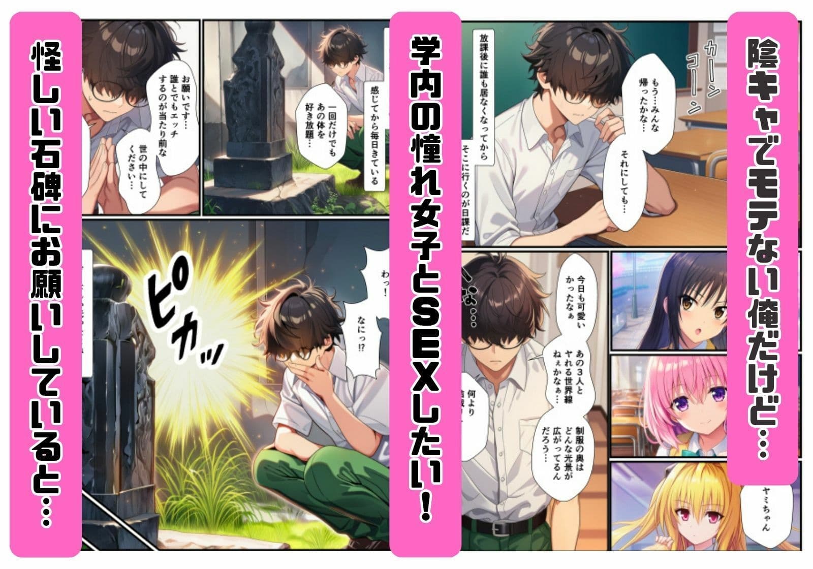 常識改変されたとらぶる学園!巨根陰キャの俺に憧れ女子が快楽堕ちする話 サンプル 1