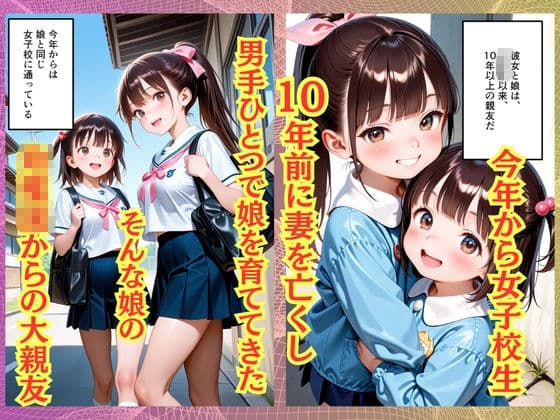 【500枚】妻を亡くして10年ご無沙汰だったおじさんが娘の同級生と子作りセックスしまくった話【女子校生】 サンプル 3